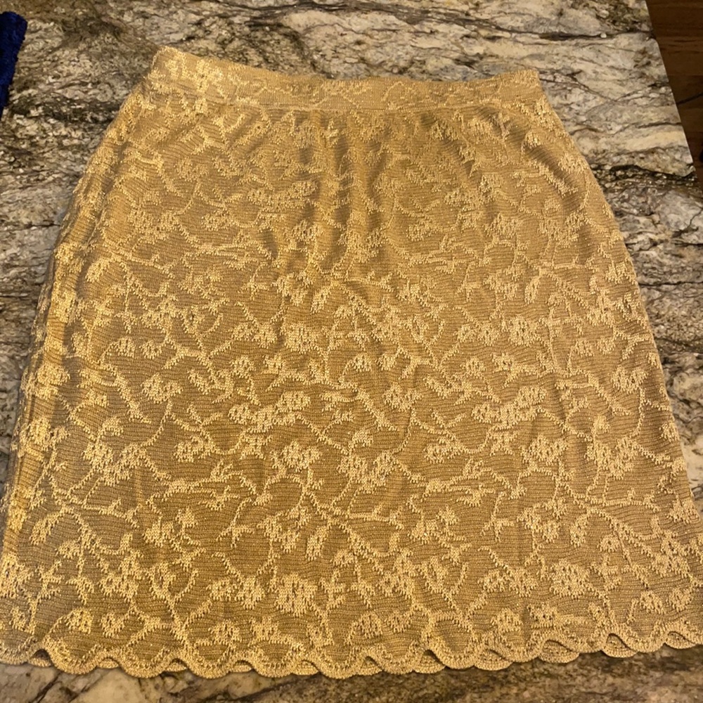 Elegant Lace A-Line Skirt in Cream